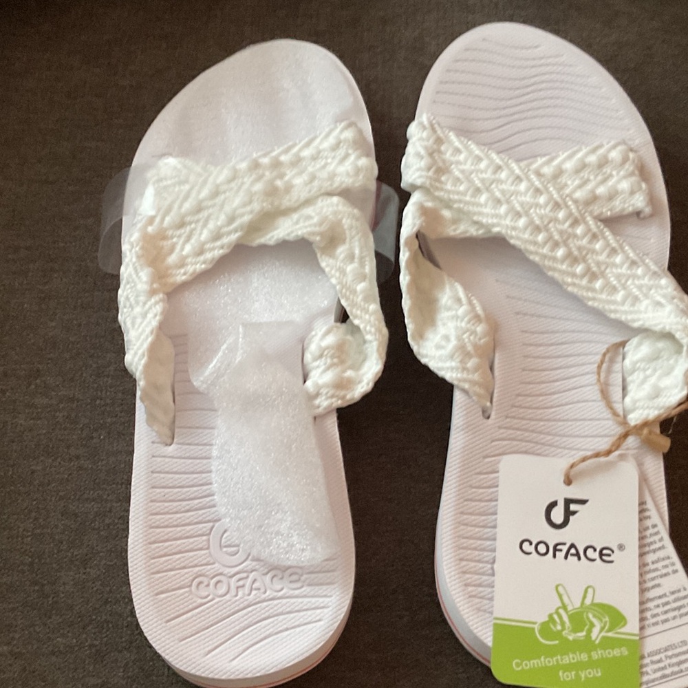 Coface Women's White Slippers